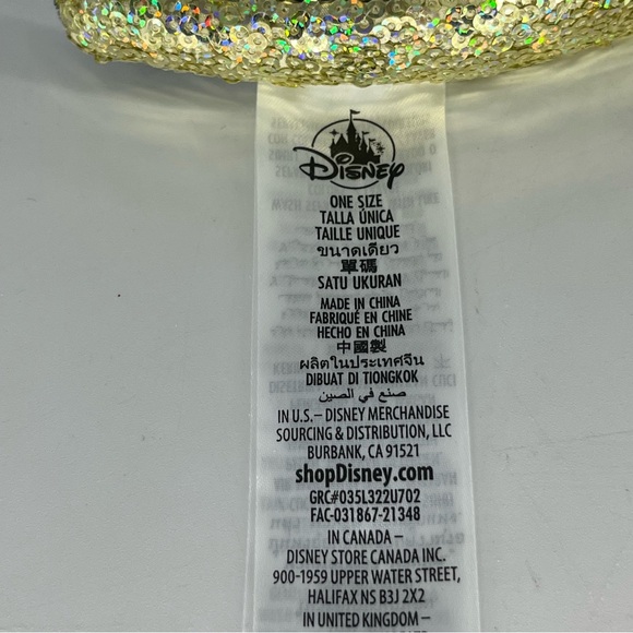 DISNEY PARKS NWT MINNIE MOUSE HEADBAND EARS 50TH ANNIVERSARY GOLD BLUE WALT - Picture 7 of 7